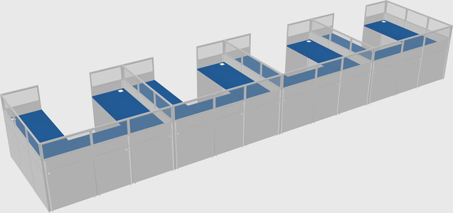 U-shaped cubicle