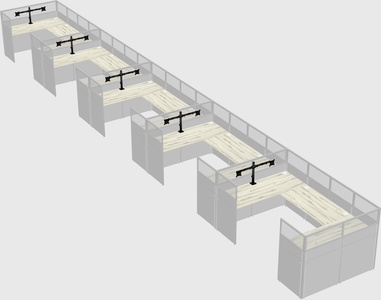 U-shaped cubicle