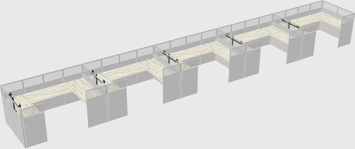 U-shaped cubicle
