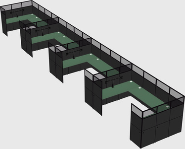 U-shaped cubicle