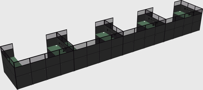 U-shaped cubicle