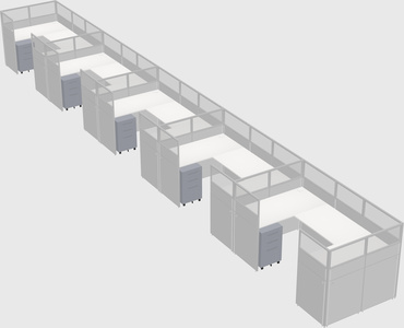 U-shaped cubicle