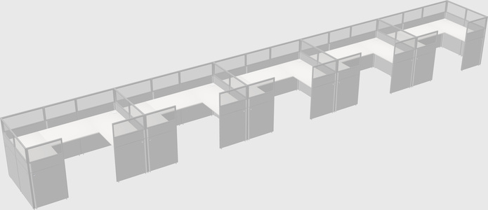 U-shaped cubicle