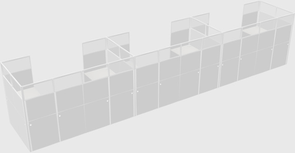 U-shaped cubicle