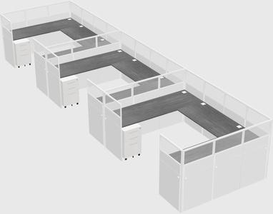 Cabine en u