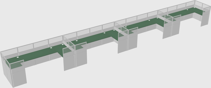 U-shaped cubicle