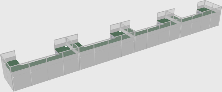 U-shaped cubicle