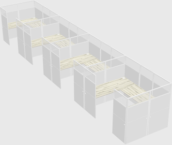 U-shaped cubicle