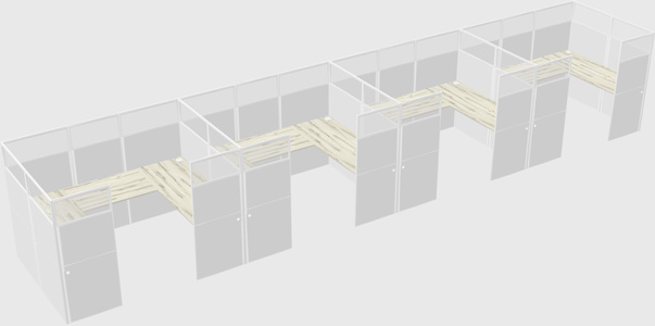 U-shaped cubicle