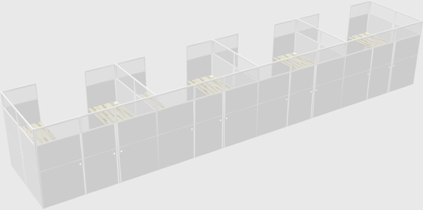 U-shaped cubicle
