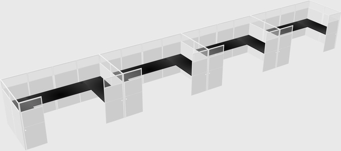 U-shaped cubicle