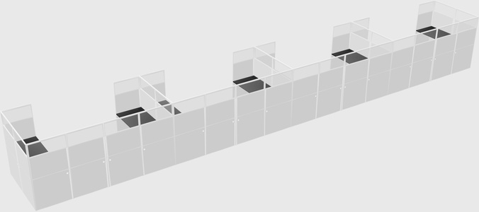 U-shaped cubicle
