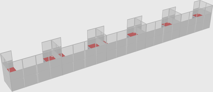 U-shaped cubicle