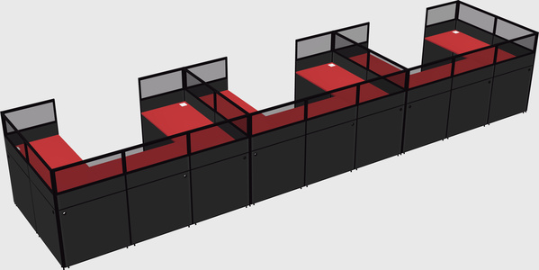 U-shaped cubicle