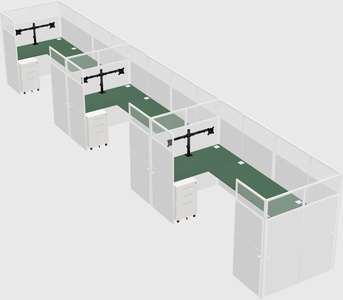 U-shaped cubicle