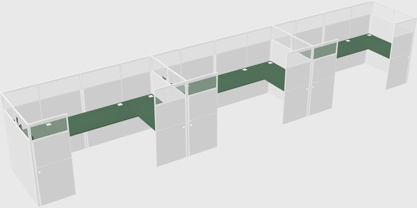 U-shaped cubicle