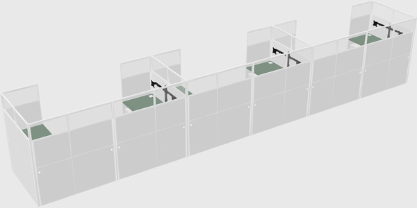 U-shaped cubicle