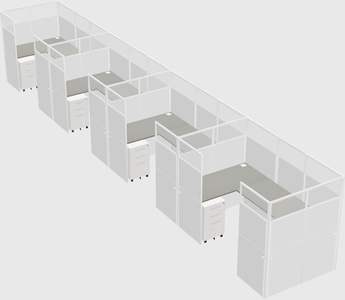 U-shaped cubicle