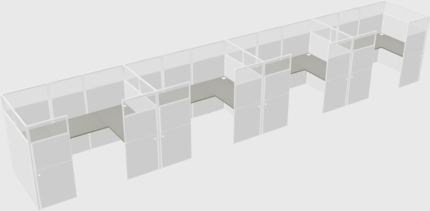 U-shaped cubicle