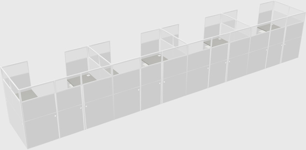 U-shaped cubicle