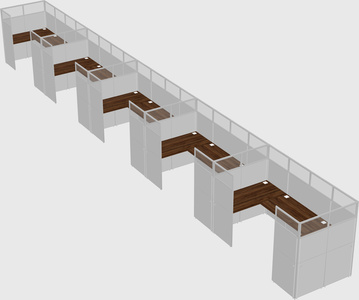 U-shaped cubicle