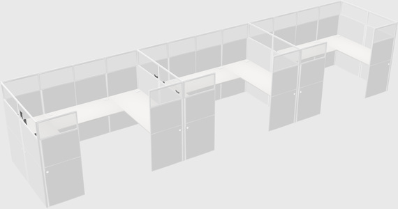 U-shaped cubicle