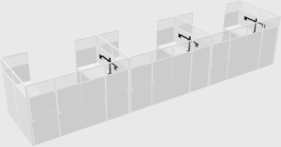 U-shaped cubicle