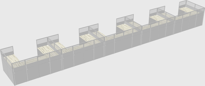 Cabine en u