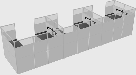 U-shaped cubicle
