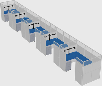 U-shaped cubicle