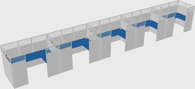 U-shaped cubicle