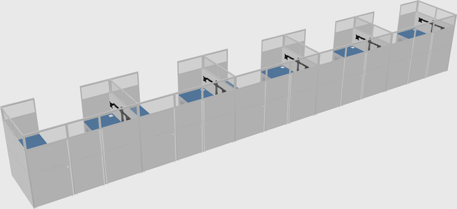 U-shaped cubicle