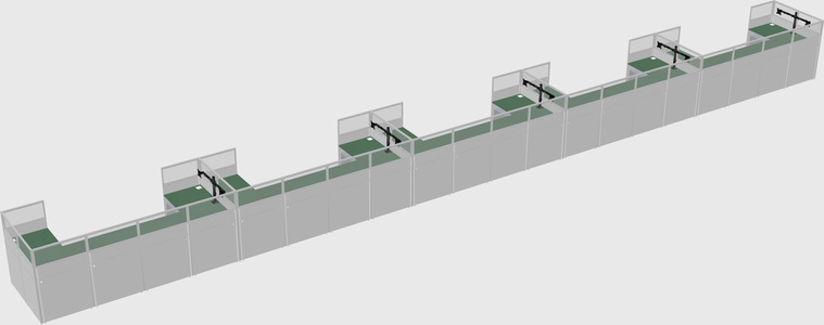 U-shaped cubicle