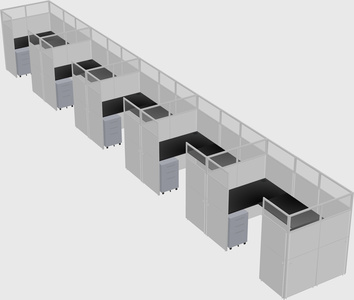 U-shaped cubicle