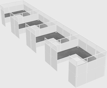 U-shaped cubicle