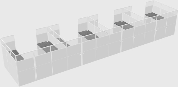 U-shaped cubicle