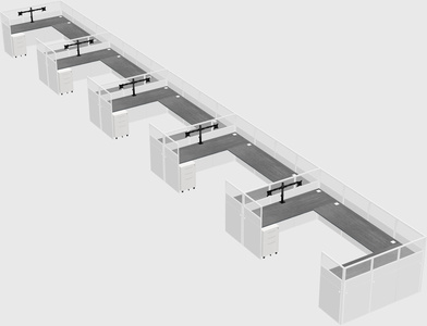 U-shaped cubicle