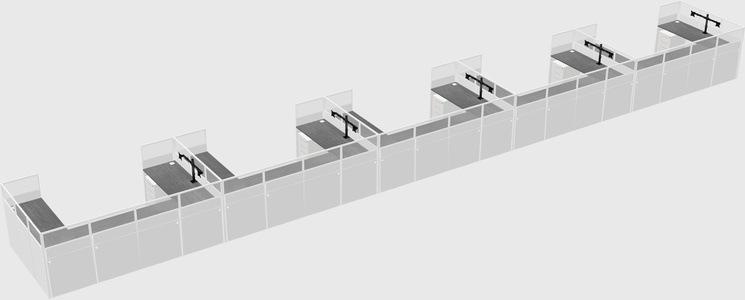 U-shaped cubicle