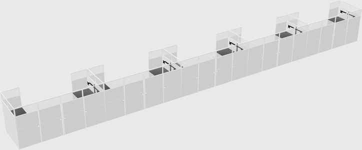 U-shaped cubicle
