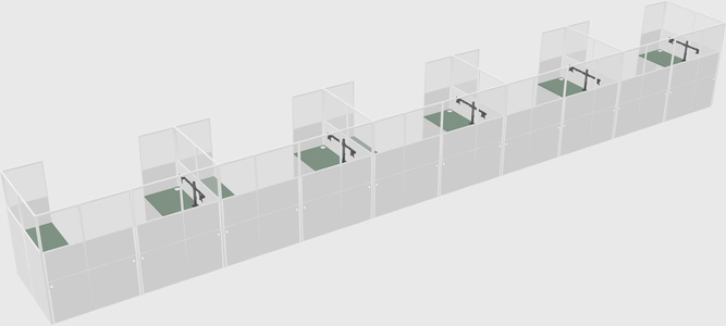 U-shaped cubicle
