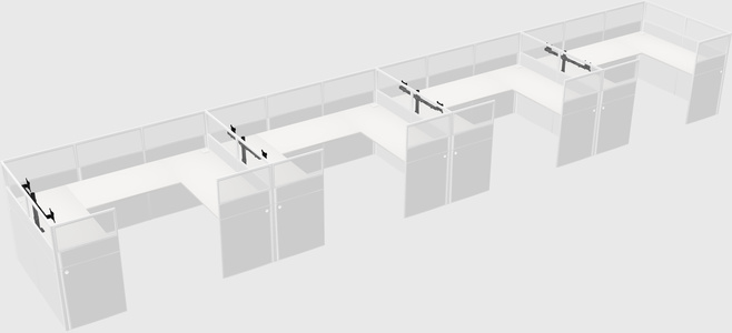 U-shaped cubicle