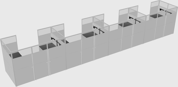 U-shaped cubicle