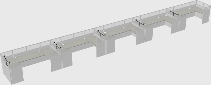 U-shaped cubicle