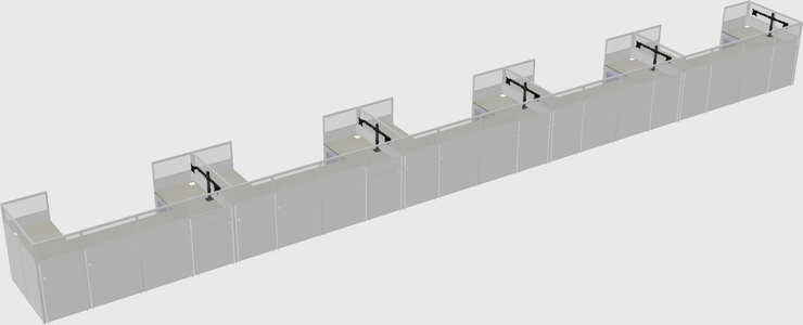 U-shaped cubicle