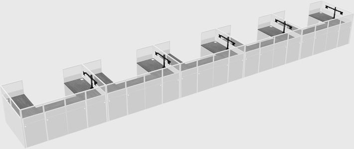 U-shaped cubicle