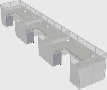 U-shaped cubicle