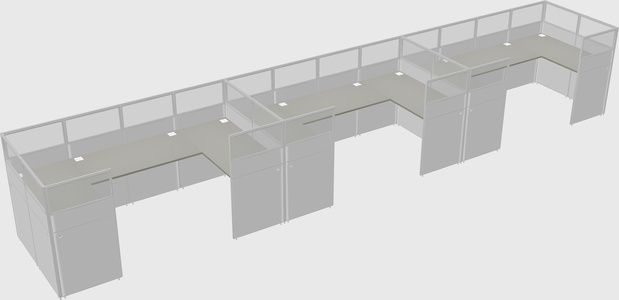 U-shaped cubicle