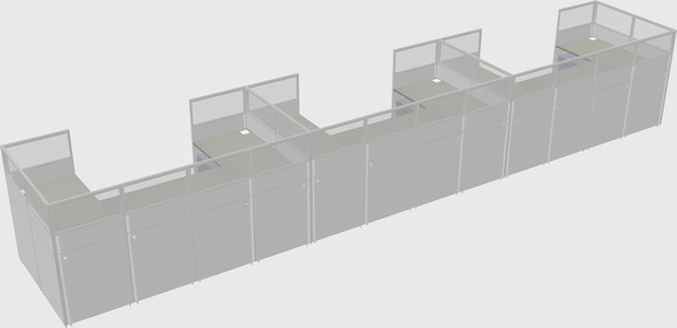 U-shaped cubicle