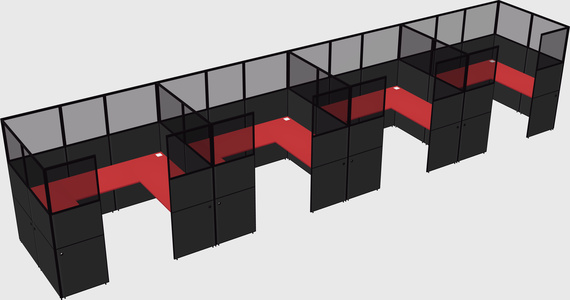 U-shaped cubicle