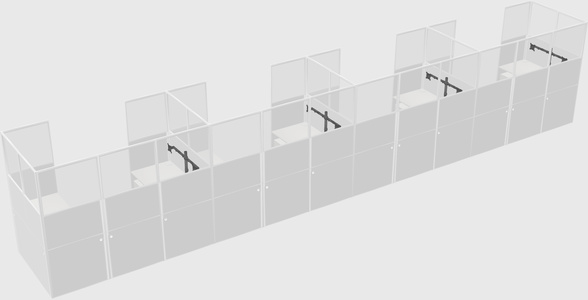 U-shaped cubicle